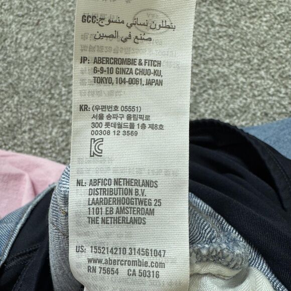 Abercrombie & Fitch Maternity Jeans Womens 29 Blue The Ankle Straight Distressed - Picture 6 of 12